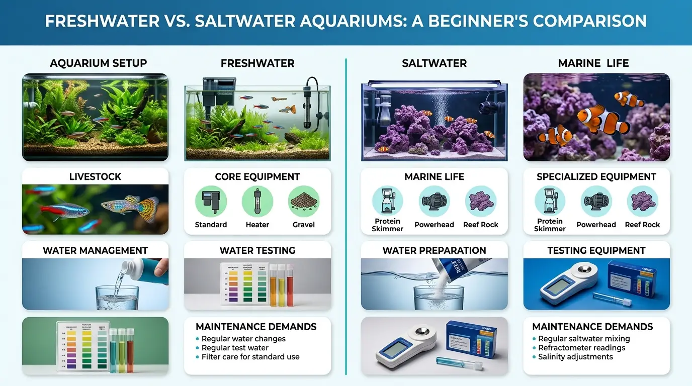 Freshwater Vs Saltwater Aquarium Beginners Guide